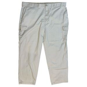 Harbor Bay Cargo Pants Men’s Size 50x30 Tan Khaki Continuous Comfort